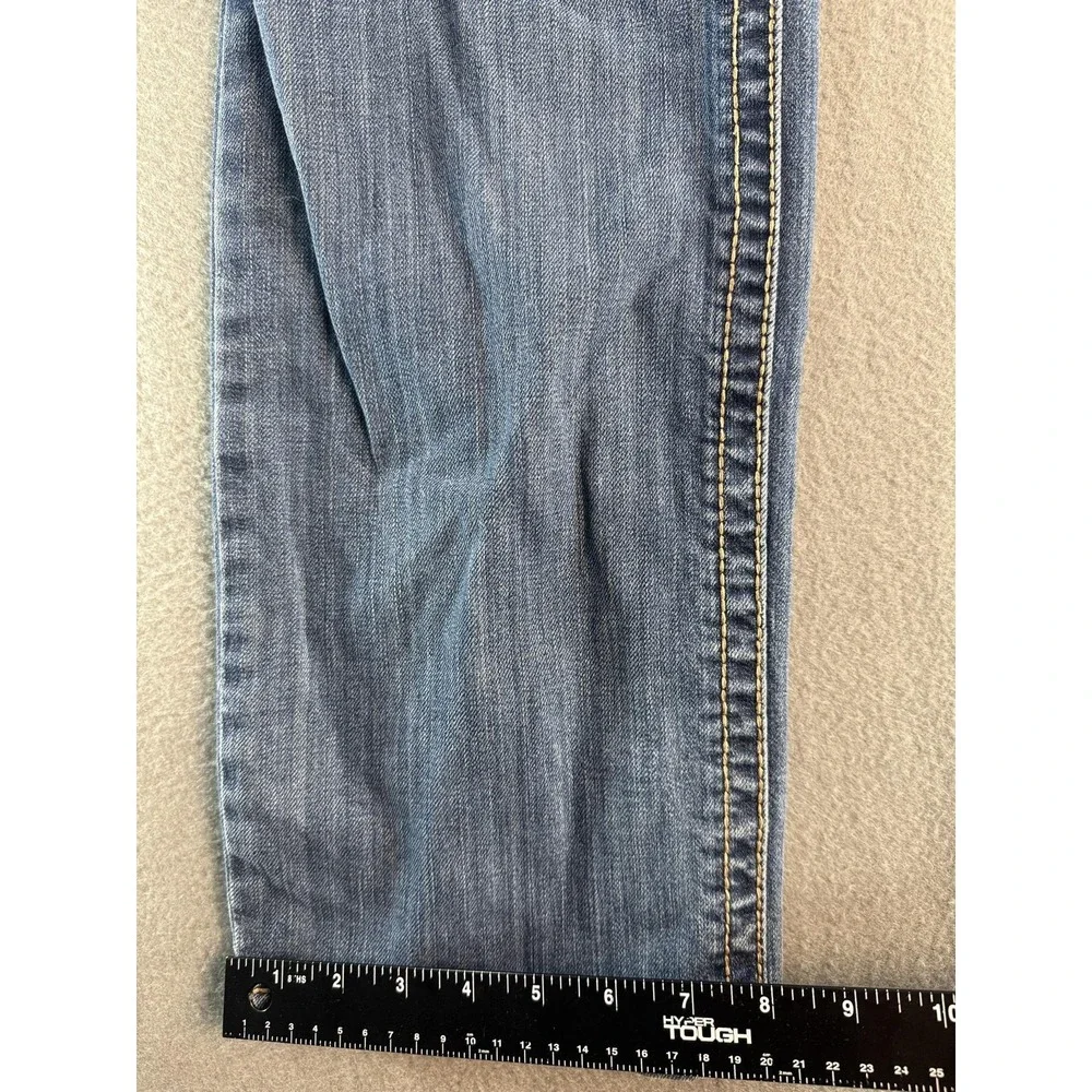 Cinch Grant Jeans Mens 30x34 Med Wash Blue Relaxed Bootcut Distressed Denim